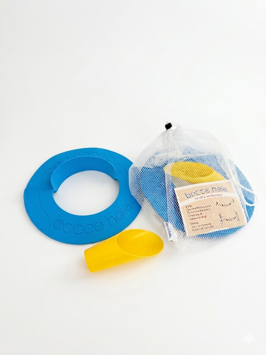 Bocce Hole™ Rings and Scoops Set – | Use Your Own Balls for a Fun New Way to Play | Lightweight & Easy to Carry